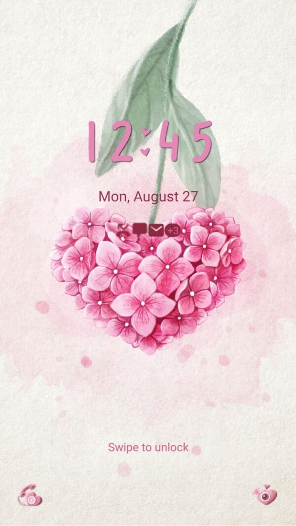 Samsung Themes: ❤️Mun❤️ Love Flowers ~❤️ Premium Theme romantic hydrangea heart - Image 2