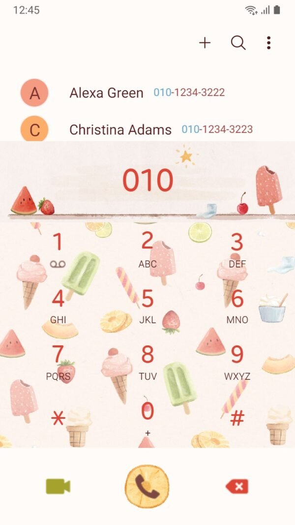 Samsung Themes: ❤️Mun❤️ Sweet Ice Cream Pattern ~❤️ Premium Theme Official with cupcakes and fresh stickers - Image 3