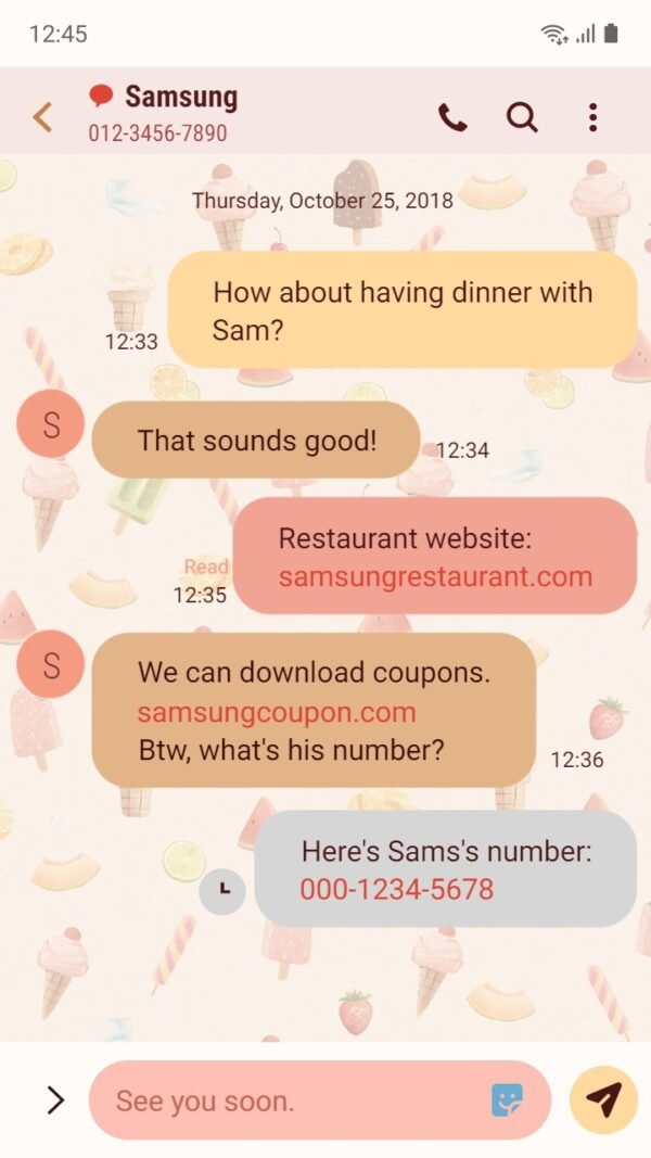 Samsung Themes: ❤️Mun❤️ Sweet Ice Cream Pattern ~❤️ Premium Theme Official with cupcakes and fresh stickers - Image 4