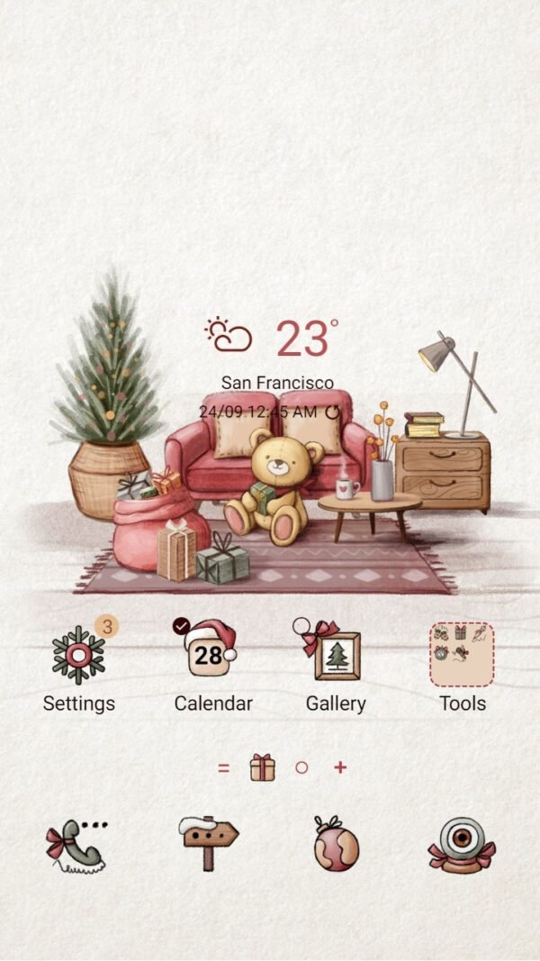 Samsung Themes: ❤️Mun❤️ Cozy Room ~❤️ Premium Theme warm Christmas