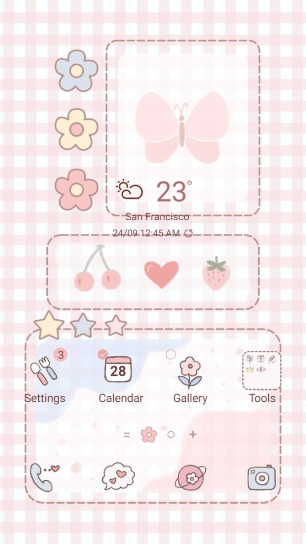 Samsung Themes: ❤️Mun❤️ Pink Aesthetic ~❤️ Premium Theme a lovely pinky