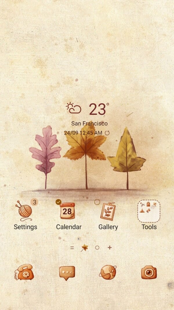 Samsung Themes: ❤️Mun❤️ Autumn Leaves ~❤️ Premium Theme vintage autumn