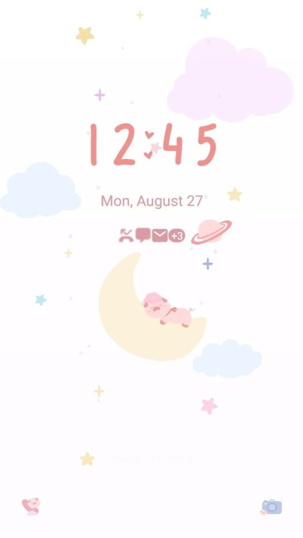 Samsung Themes: ❤️Mun❤️ Pig on the moon ~❤️ Premium Theme Official - Image 2