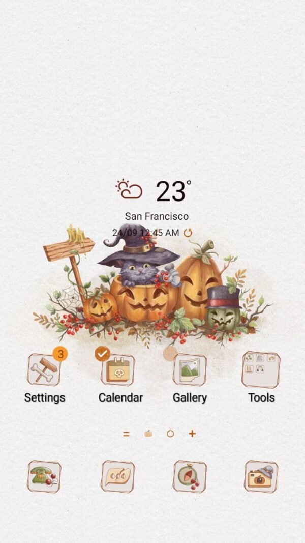 Samsung Themes: ❤️Mun❤️ Witch Cat in the Halloween~❤️ Premium Theme Official