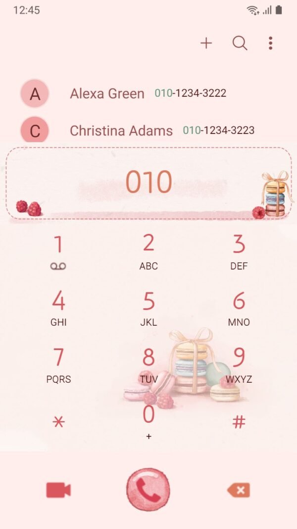 Samsung Themes: ❤️Mun❤️ Raspberry macaron ~❤️ Premium Theme Official with Yummy berry and cakes - Image 3