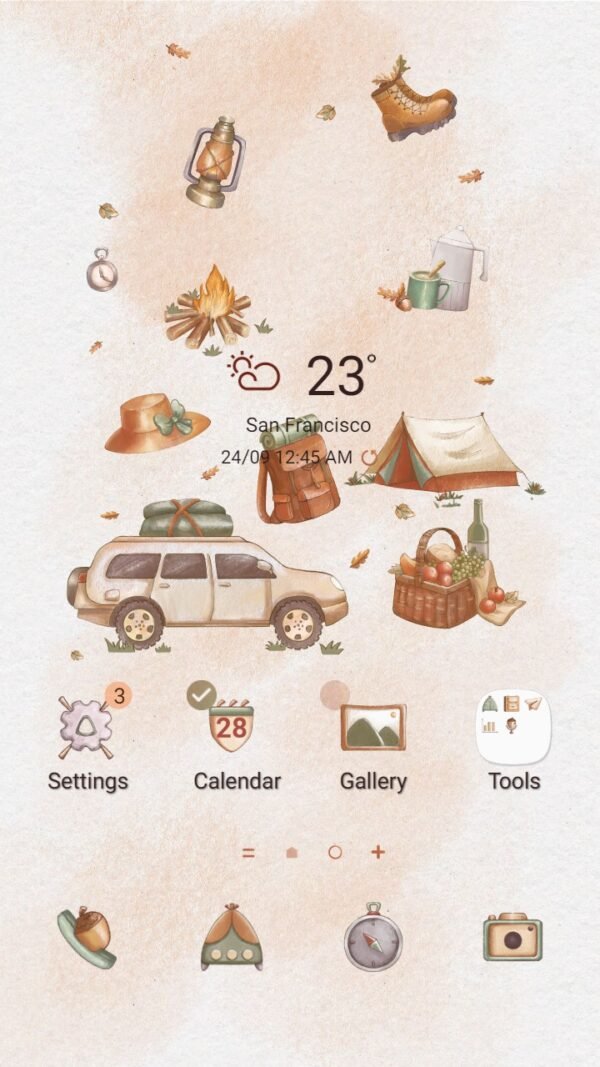 Samsung Themes: ❤️Mun❤️ Picnic, Picnic, Picnic ~❤️ Premium Theme Official about chilling picnic time
