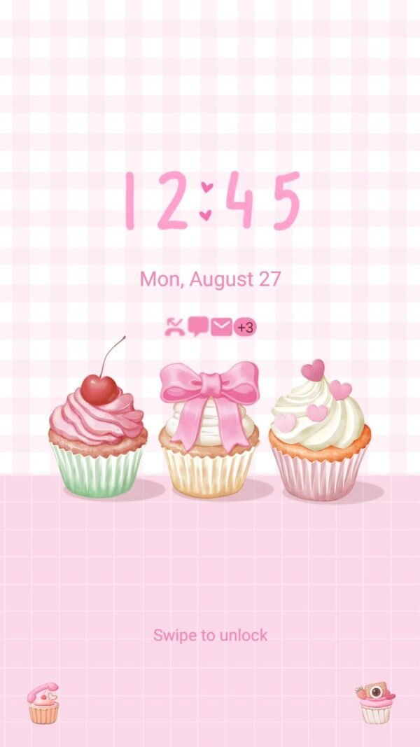 Samsung Themes: ❤️Mun❤️ Sweet Pink Cupcakes ~❤️ Premium Theme Official You should try - Image 2