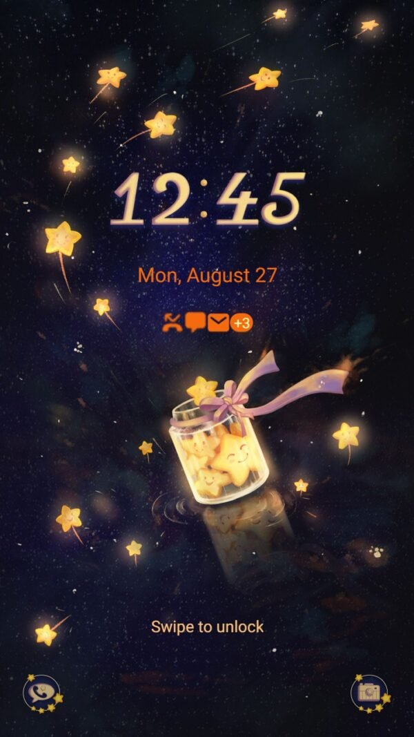 Samsung Themes: ❤️Mun❤️ Golden Starlight in Bottle~❤️ Premium Theme Official with our new enchanting the stars magic in a bottle - Image 2
