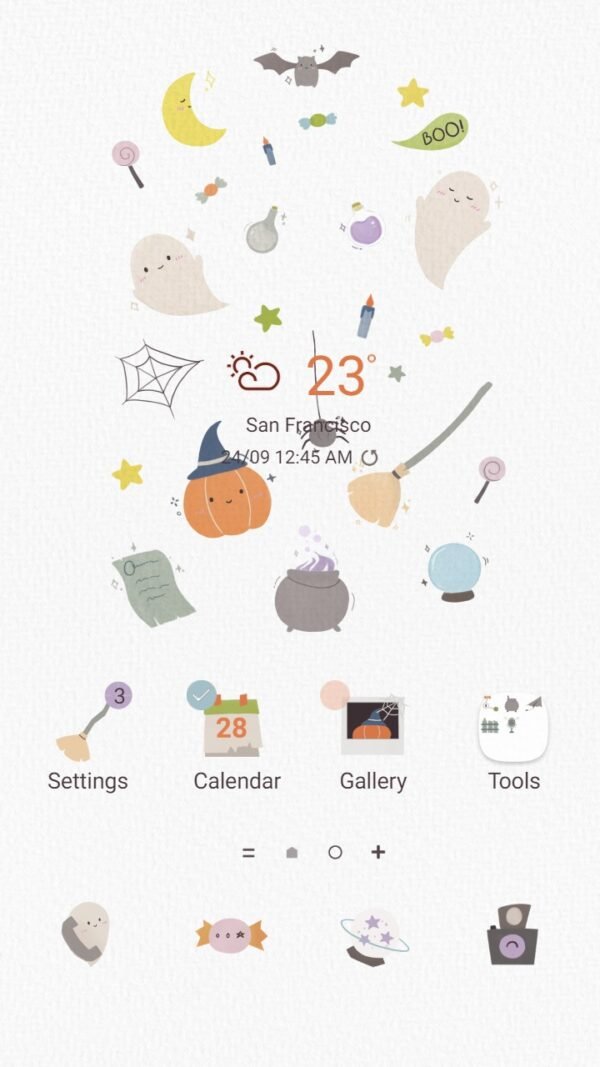 Samsung Themes: ❤️Mun❤️ Little pumpkin in the Halloween ~❤️ Premium Theme Official