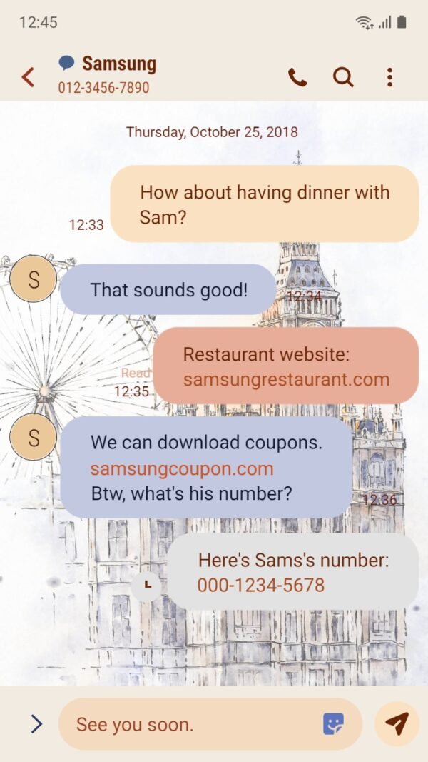 Samsung Themes: ❤️Mun❤️ London Travel Animated ~❤️ Premium Animated Theme with Big Ben and London Eye sketch - Image 4