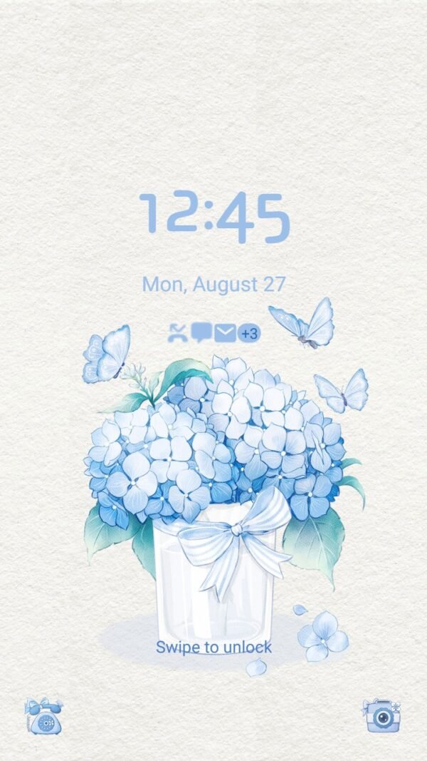 Samsung Themes: ❤️Mun❤️ Blue Hydrangeas ~❤️ Premium Theme Official - Image 2