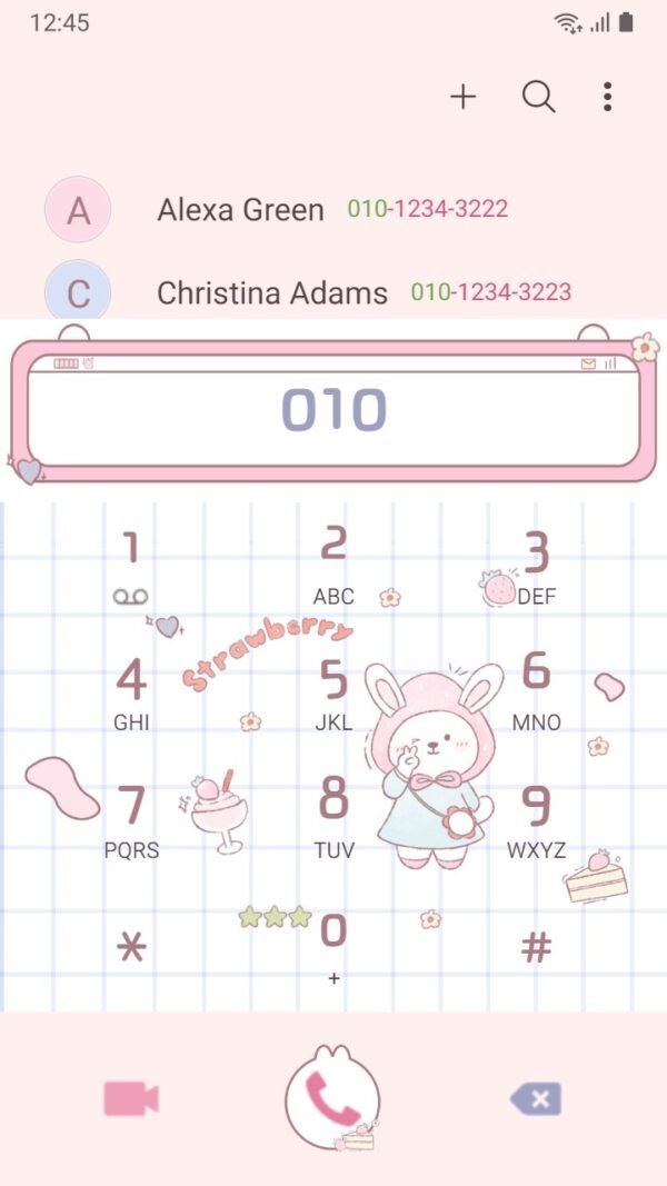 Samsung Themes: ❤️Mun❤️ Pink Phone Y2K ~❤️ Premium Theme has a cute bunny on the screen - Image 3