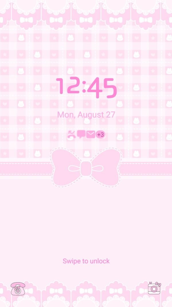 Samsung Themes: ❤️Mun❤️ Pink Bow Tie ~❤️ Premium Theme Lovely pink and white - Image 2