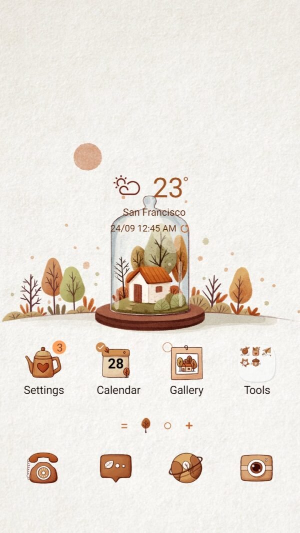 Samsung Themes: ❤️Mun❤️ Autumn moments ~❤️ Premium Theme gentle autumn inside the glass cage