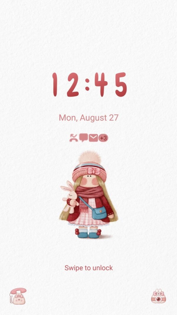 Samsung Themes: ❤️Mun❤️ Warm baby girl ~❤️ Premium Theme warm girl with teddy bear - Image 2