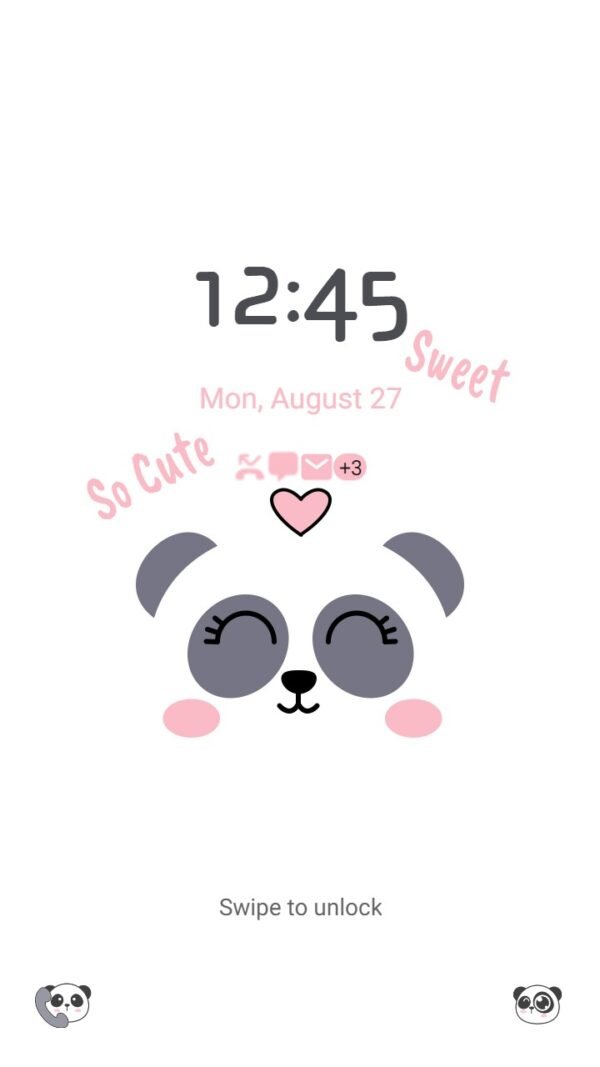 Samsung Themes: ❤️Mun❤️ Kawaii Panda ~❤️ Premium Theme lovely sweet panda - Image 2