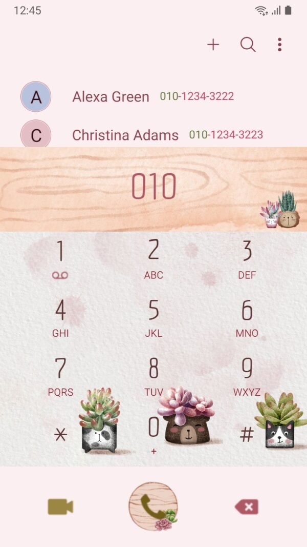 Samsung Themes: ❤️Mun❤️ Cute Succulents ~❤️ Premium Theme with watercolor - Image 3