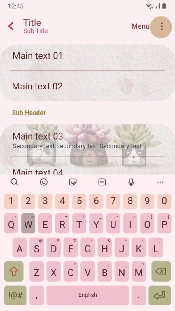 Samsung Themes: ❤️Mun❤️ Cute Succulents ~❤️ Premium Theme with watercolor - Image 6