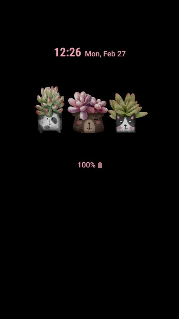 Samsung Themes: ❤️Mun❤️ Cute Succulents ~❤️ Premium Theme with watercolor - Image 7