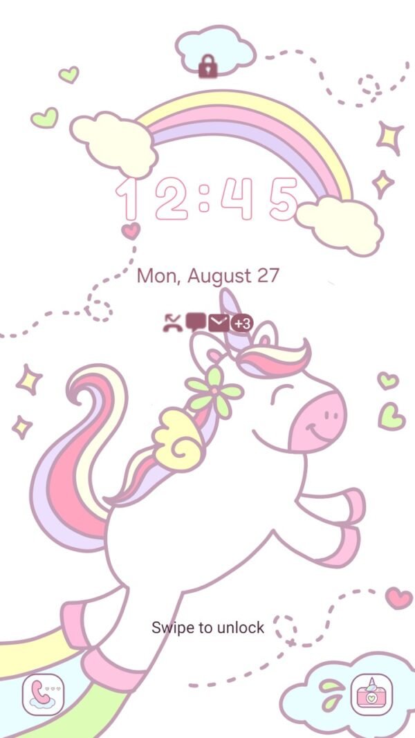 Samsung Themes: [Sim] Unicorn and Baby ~ Premium Free Theme - Image 2