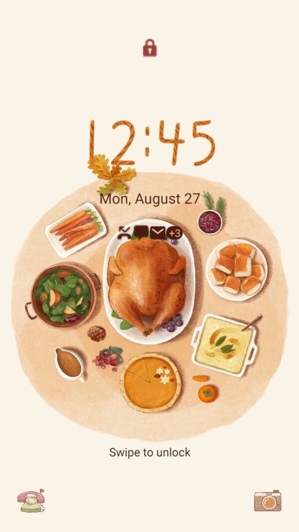 Samsung Themes: ❤️Mun❤️ Thanksgiving dinner ~❤️ Premium Theme a hearty feast at Thanksgiving dinner - Image 2