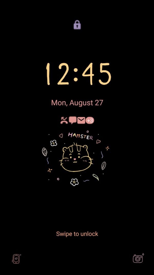 Samsung Themes: ❤️Mun❤️ Black Hamster ~❤️ Premium Theme a touch of black-themed charm - Image 2