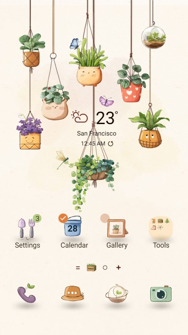Samsung Themes: ❤️Mun❤️ Hanging Plants ~❤️ Premium Theme the best hanging plants for your room