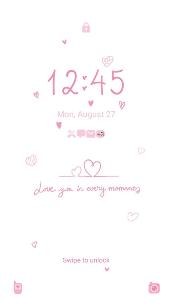 Samsung Themes: ❤️Mun❤️ Pink Heart rate ~❤️ Premium Theme love in every moment - Image 2