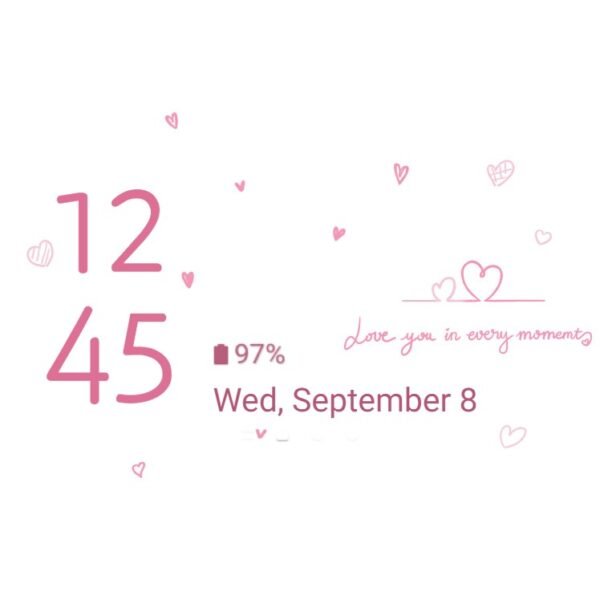 Samsung Themes: ❤️Mun❤️ Pink Heart rate ~❤️ Premium Theme love in every moment - Image 8