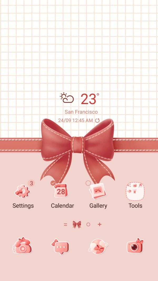 Samsung Themes: ❤️Mun❤️ Lovely Red Ribbon ~❤️ Premium Theme lovely ribbon bow