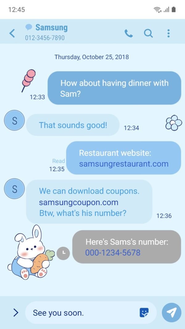 Samsung Themes: ❤️Mun❤️ Lazy Rabbit ~❤️ Premium Theme the cute rabbit relax - Image 4