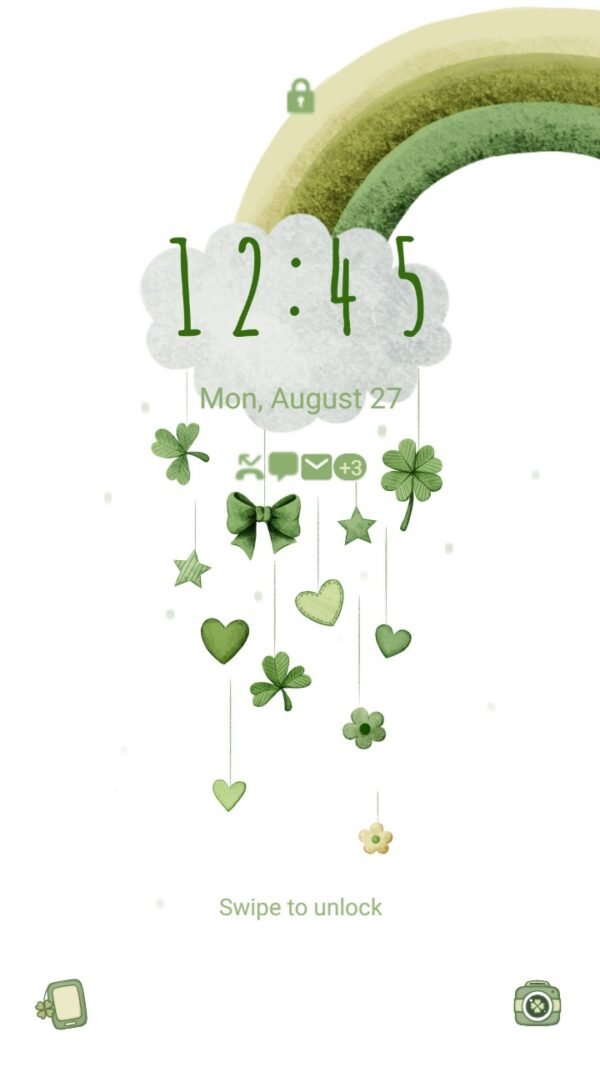 Samsung Themes: ❤️Mun❤️ Pastel Green Rainbow ~❤️ Premium Theme rainbow and lovely green items - Image 2