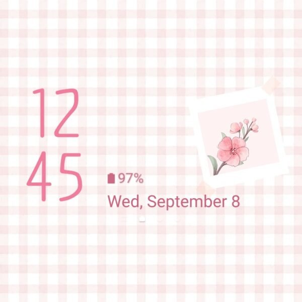 Samsung Themes: ❤️Mun❤️ Pastel Cherry Blossom ~❤️ Premium Theme on a pink checkered background - Image 8