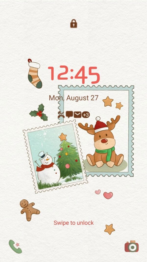 Samsung Themes: ❤️Mun❤️ Christmas stamps ~❤️ Premium Theme about lovely stamps for you - Image 2