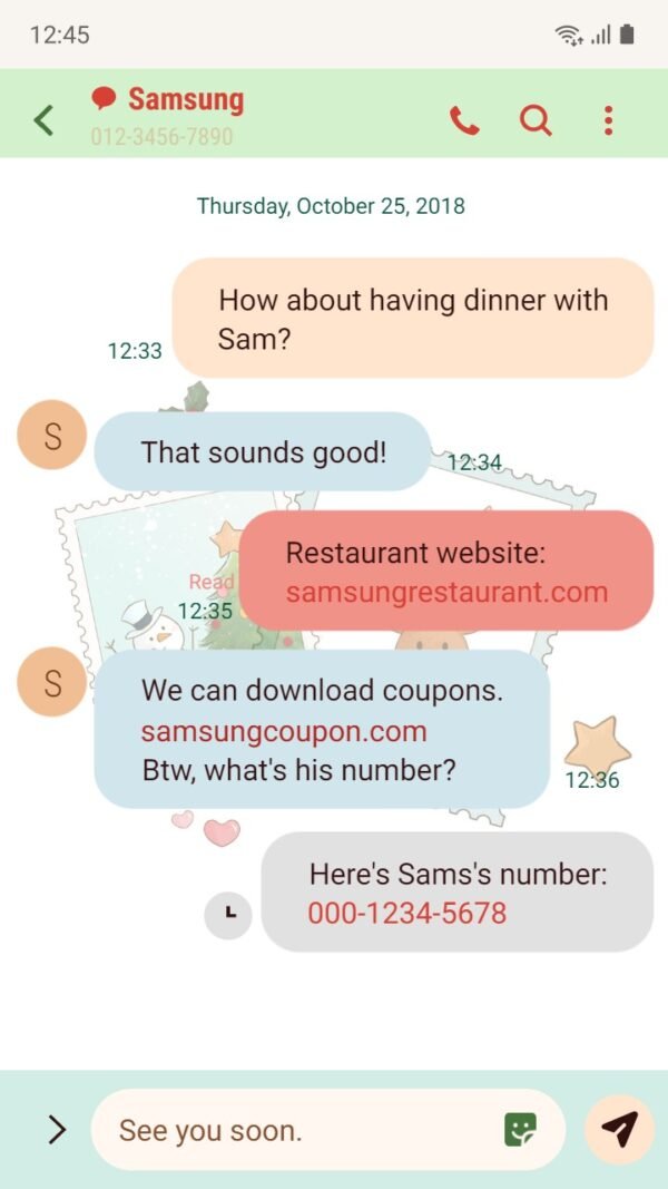 Samsung Themes: ❤️Mun❤️ Christmas stamps ~❤️ Premium Theme about lovely stamps for you - Image 4