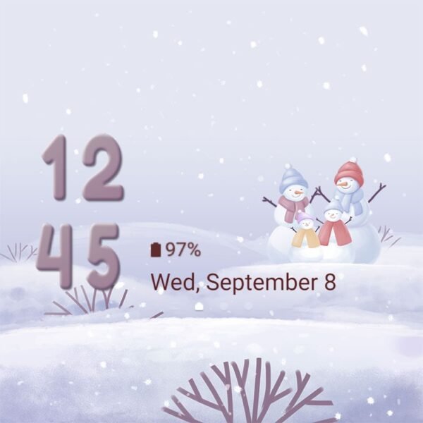 Samsung Themes: ❤️Mun❤️ Happy Snowman Family ~❤️ Premium Theme the happiness of the snowman family - Image 8