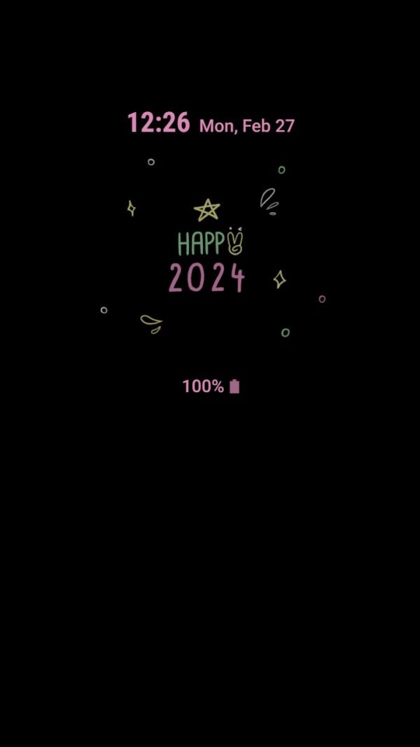 Samsung Themes: ❤️Mun❤️ Happy 2024 ~❤️ Premium Theme welcome 2024 in striking black! - Image 7