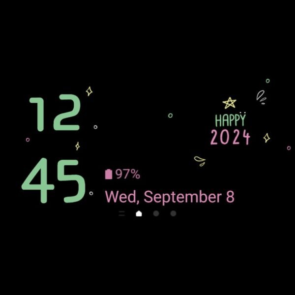 Samsung Themes: ❤️Mun❤️ Happy 2024 ~❤️ Premium Theme welcome 2024 in striking black! - Image 8