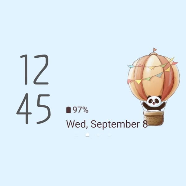 Samsung Themes: ❤️Mun❤️ Flying Panda ~❤️ Premium Theme lovely panda on the hot-air balloon - Image 8