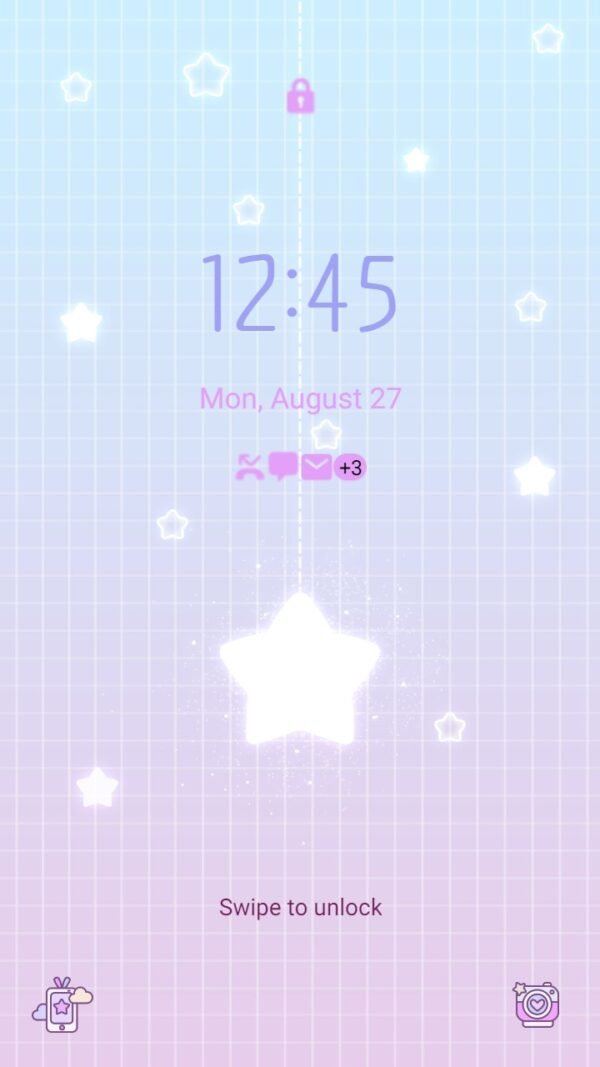 Samsung Themes: ❤️Mun❤️ Pink Star ~❤️ Premium Theme little star on the sky - Image 2