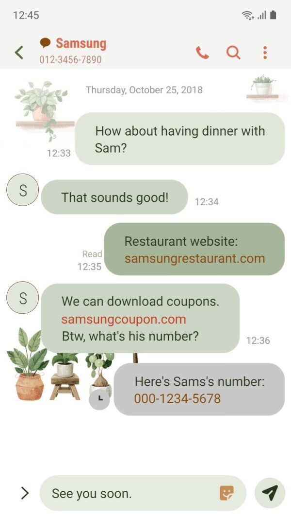 Samsung Themes: ❤️Mun❤️ Vintage Plants ~❤️ Premium Theme lovely green tree - Image 4