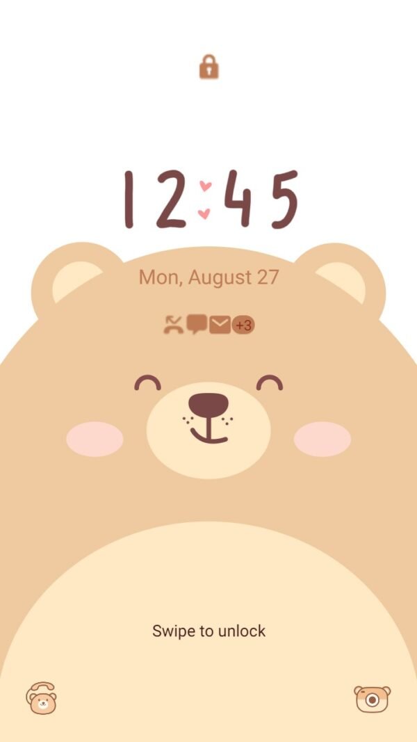 Samsung Themes: ❤️Mun❤️ Cute Bear ~❤️ Premium Theme adorable brown bear - Image 2