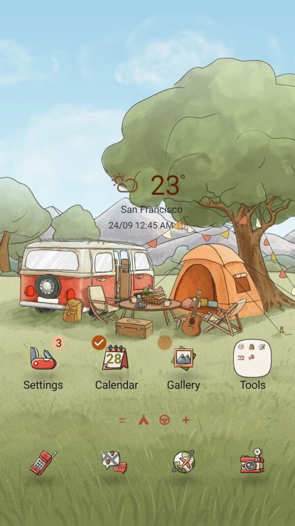 Samsung Themes: ❤️Mun❤️ Camping Trip ~❤️ Premium Theme joyful travel