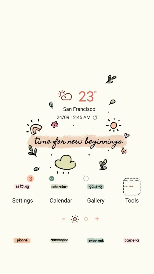 Samsung Themes: ❤️Mun❤️ New year new beginning ~❤️ Premium Theme simple spring is coming