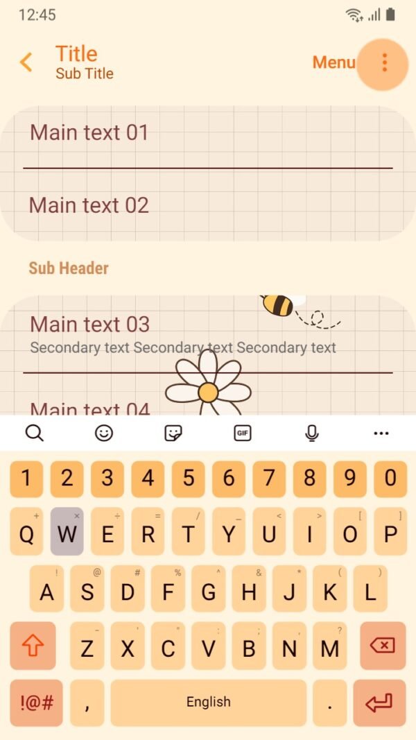 Samsung Themes: ❤️Mun❤️ Little Bee and Flower ~❤️ Premium Theme Premium Free Theme simple with bee and daisy flower - Image 6