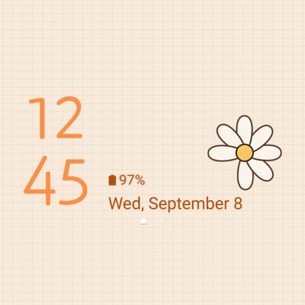 Samsung Themes: ❤️Mun❤️ Little Bee and Flower ~❤️ Premium Theme Premium Free Theme simple with bee and daisy flower - Image 8