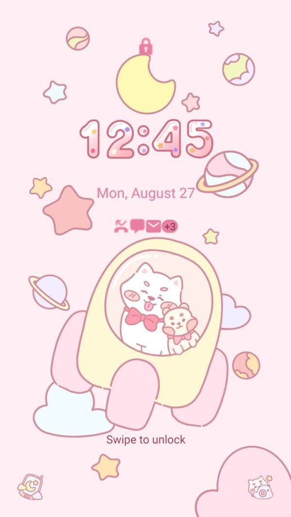 Samsung Themes: ❤️Mun❤️ Dog and Hamster in space Video ~❤️ Premium Video Theme Premium Video Theme cute friendship - Image 2