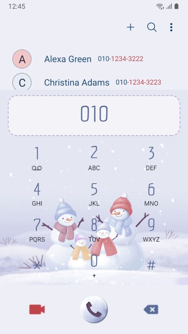 Samsung Themes: ❤️Mun❤️ Happy Snowman Family Animated ~❤️ Premium Animated Theme the happiness of the snowman family - Image 3