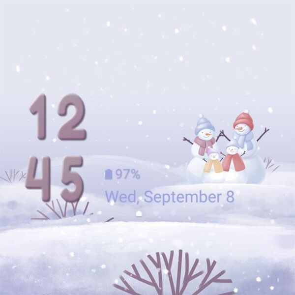 Samsung Themes: ❤️Mun❤️ Happy Snowman Family Animated ~❤️ Premium Animated Theme the happiness of the snowman family - Image 8