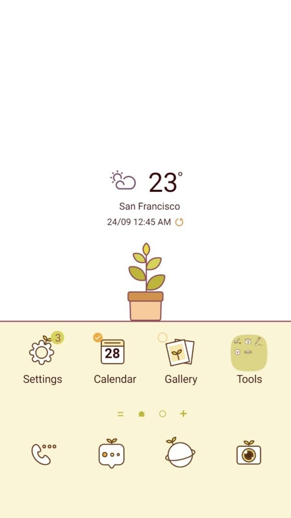Samsung Themes: ❤️Mun❤️ Tiny Seedling Free ~❤️ Premium Theme simple little seedling free